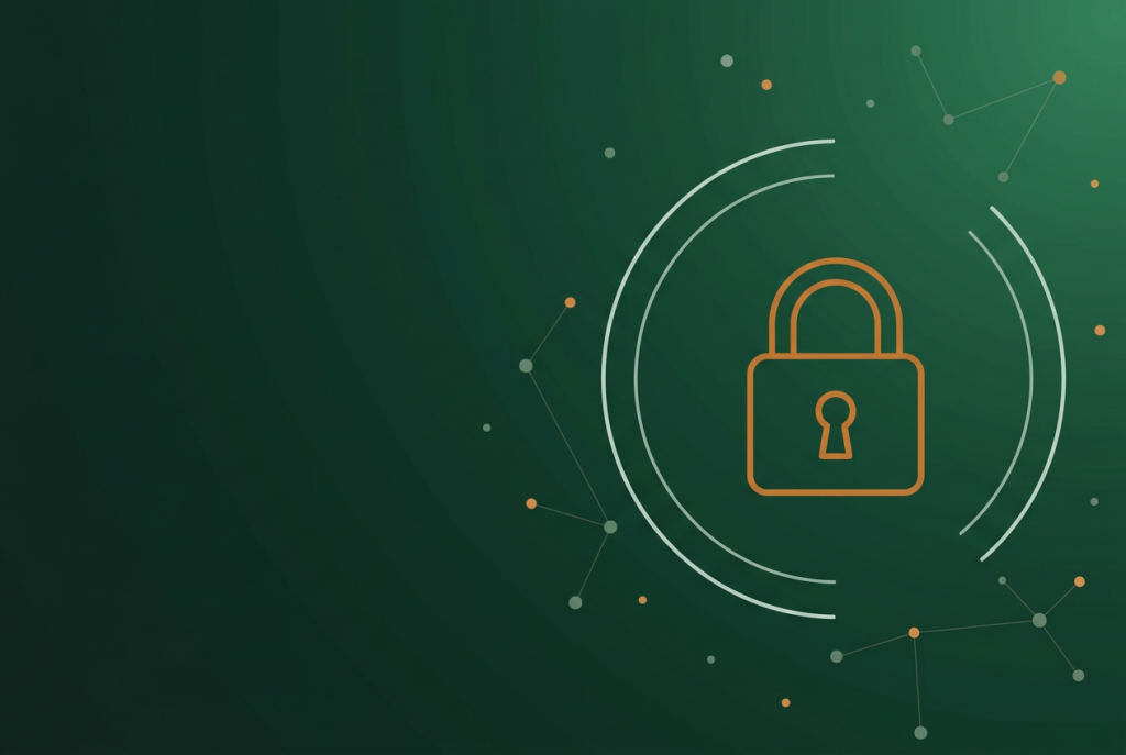 Orange padlock outline with radar arcs on dark green, marking the WordPress 7.0.3 security release