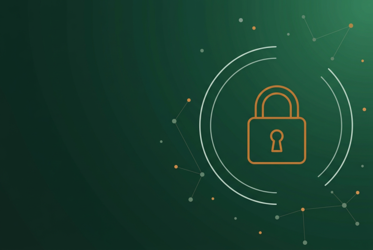 Orange padlock outline with radar arcs on dark green, marking the WordPress 7.0.3 security release