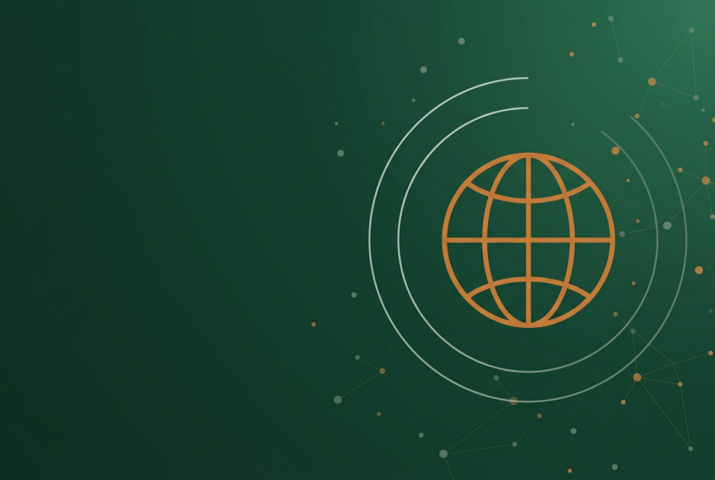Thin orange globe outline on dark green, marking the Google Ads language targeting change