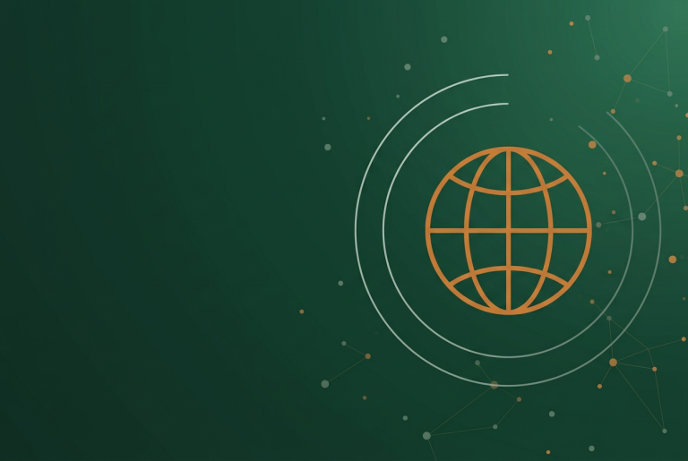 Thin orange globe outline on dark green, marking the Google Ads language targeting change