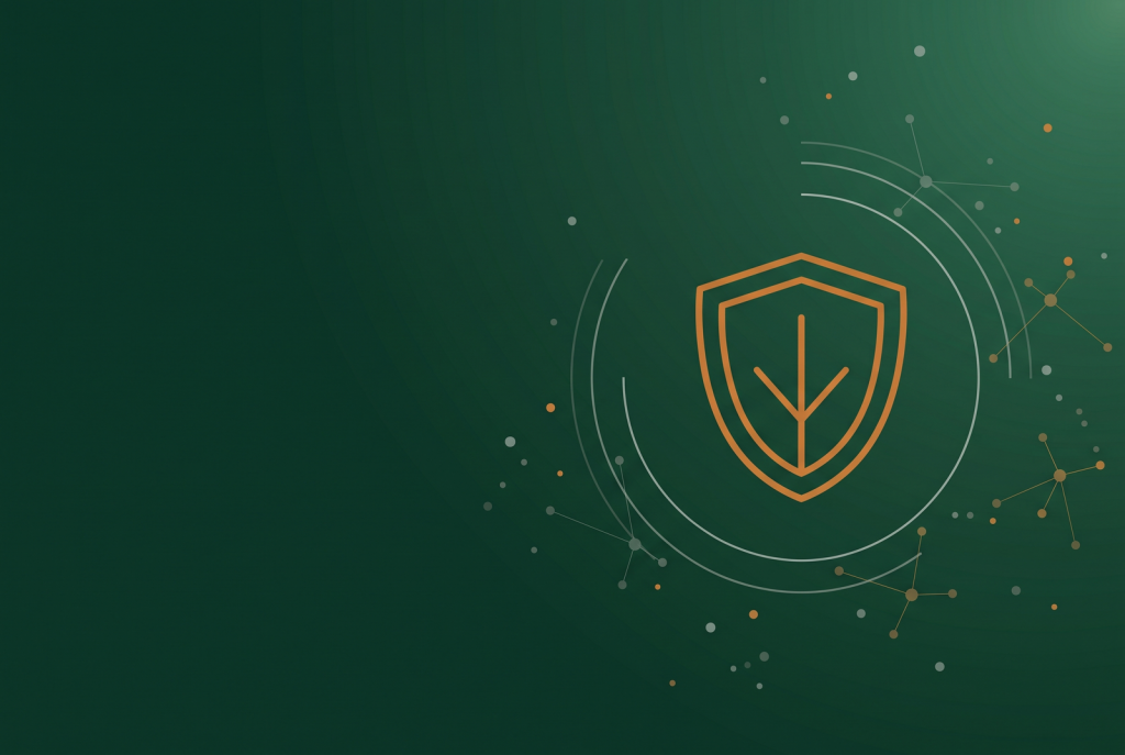 Orange shield outline icon on dark green, showing bot protection blocking Googlebot