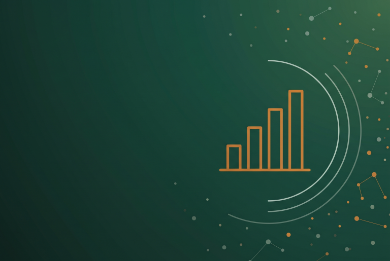 Outline bar chart icon on dark green, illustrating Meta's pixel conversion measurement change